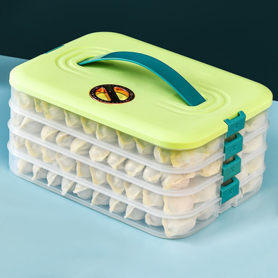 Caixa plástica do recipiente de armazenamento do agregado familiar do alimento do retângulo Multilayer para a bolinha de massa