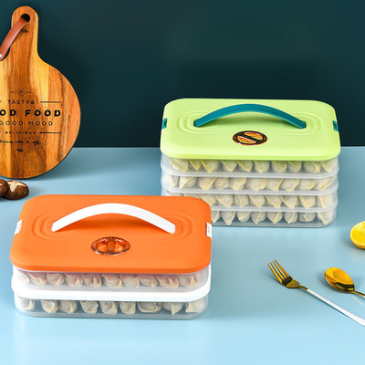 Caixa plástica do recipiente de armazenamento do agregado familiar do alimento do retângulo Multilayer para a bolinha de massa