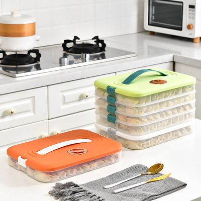 Caixa plástica do recipiente de armazenamento do agregado familiar do alimento do retângulo Multilayer para a bolinha de massa