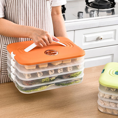 Caixa plástica do recipiente de armazenamento do agregado familiar do alimento do retângulo Multilayer para a bolinha de massa