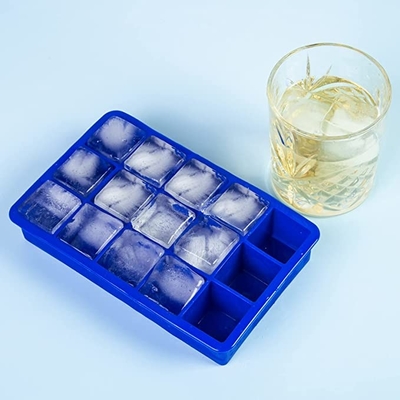 Cubo de gelo Tray Easy Release Ice Cube do silicone dos furos do retângulo 15 Tray Kitchen Tools