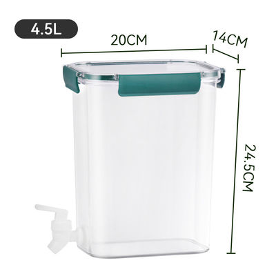 chaleira plástica da água fria do distribuidor da bebida do refrigerador 4.5L com torneira