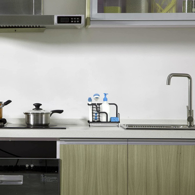 Suporte de aço da esponja de Counter Organizer Stainless do transportador da banca da cozinha