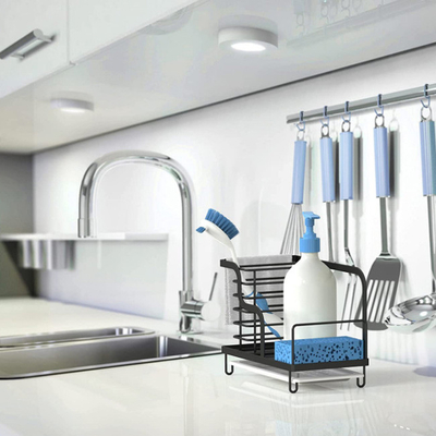 Suporte de aço da esponja de Counter Organizer Stainless do transportador da banca da cozinha
