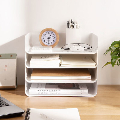 Organizador plástico empilhável Drawers For Office da mesa do agregado familiar
