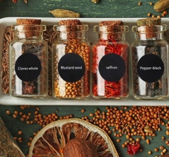 cozinha 5oz que tempera frascos vazios da especiaria com Cork Lids And Labels