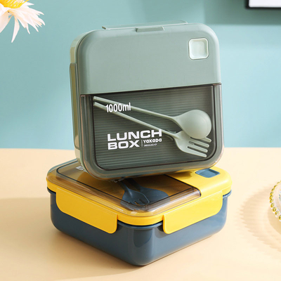 cofre forte amigável dos PP Eco Bento Box Airtight Lunch Box do retângulo de 1L 2L 3L para a micro-ondas