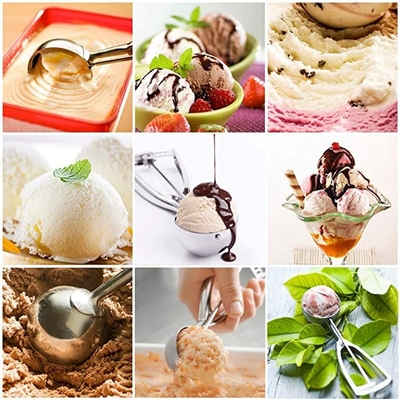 Ferramentas de aço inoxidável multifuncionais da cozinha da colher do gelado da colher da cookie
