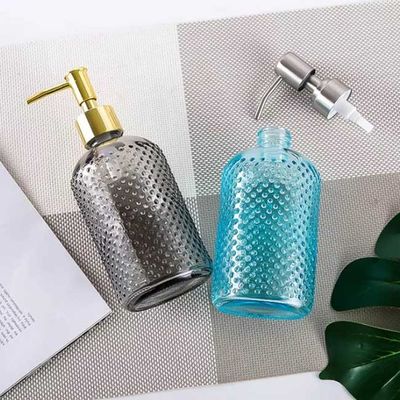 Garrafa de vidro do banheiro do champô do Sanitizer dos eletrodomésticos 400ml com bomba do distribuidor