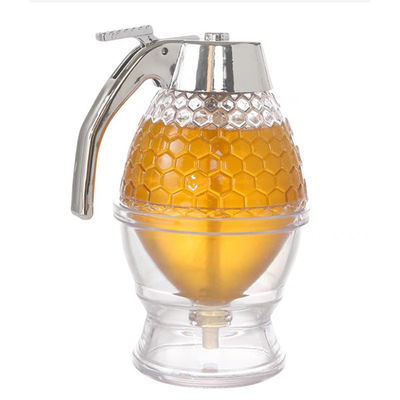 Do distribuidor livre do mel do gotejamento companheiro acrílico transparente do queque do honeypot 200ml