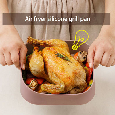 Cesta reusável segura do silicone da frigideira do ar do alimento do potenciômetro do silicone da frigideira do ar