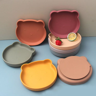Placas de jantar bonitos do silicone da multi cor para fontes da cozinha das crianças