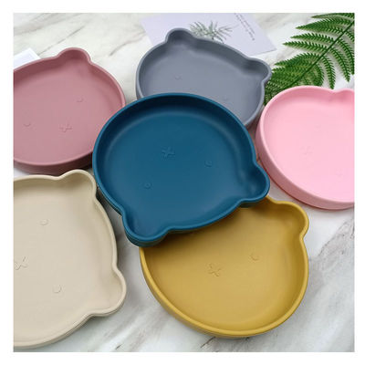 Placas de jantar bonitos do silicone da multi cor para fontes da cozinha das crianças