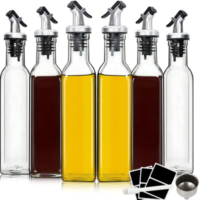 Recipiente de vidro claro do óleo de Olive Oil Dispenser Bottles Cooking para a cozinha