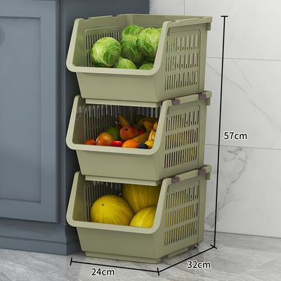 Organizador empilhável Basket Kitchen Supplies do vegetal de fruto da cavidade