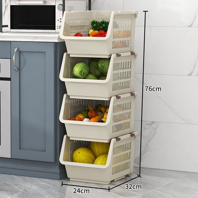 Organizador empilhável Basket Kitchen Supplies do vegetal de fruto da cavidade