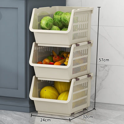 Organizador empilhável Basket Kitchen Supplies do vegetal de fruto da cavidade