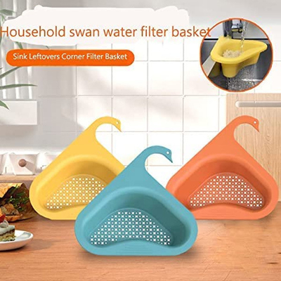 Fontes de múltiplos propósitos da cozinha do filtro do dissipador do triângulo da prateleira do dreno da cesta de dreno da cisne