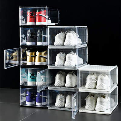 Organizador plástico claro Dustproof Drawer Rack Transparent da sapata do ODM
