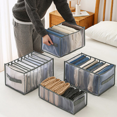 Organizador For Wardrobe da gaveta do recipiente de armazenamento do agregado familiar da roupa de 7 grades