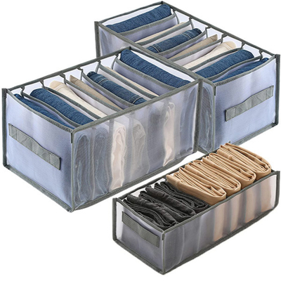 Organizador For Wardrobe da gaveta do recipiente de armazenamento do agregado familiar da roupa de 7 grades