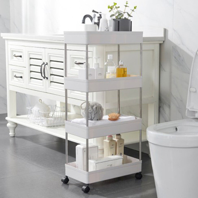 Cremalheira móvel Multilayer do trole do armazenamento para o banheiro do quarto da cozinha