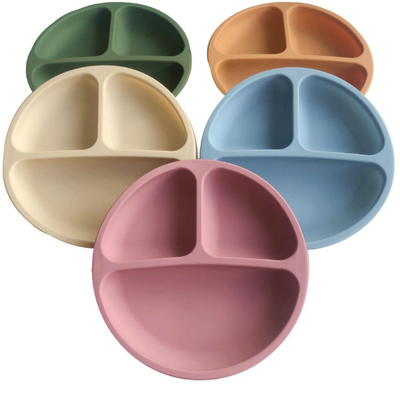 Multi placas divididas da sução do silicone da lancheira do compartimento para bebês