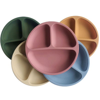 Multi placas divididas da sução do silicone da lancheira do compartimento para bebês