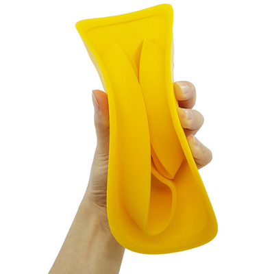 Deslize não placas amarelas de Duck Silicone Divided Plate Toddler