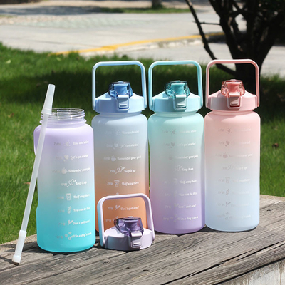 Garrafa de água inspirador feita sob encomenda exterior portátil do galão dos copos 2000ML bebendo