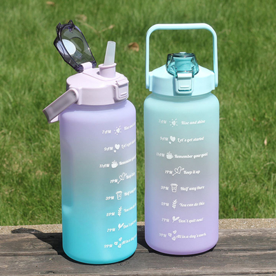 Garrafa de água inspirador feita sob encomenda exterior portátil do galão dos copos 2000ML bebendo