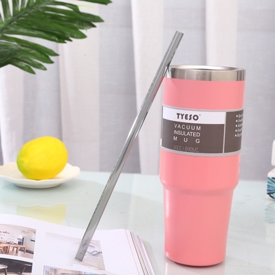 Canecas de café isoladas de aço inoxidável maiorias das secadoras de roupa 30oz com tampa e palha