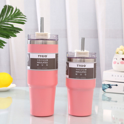 Canecas de café isoladas de aço inoxidável maiorias das secadoras de roupa 30oz com tampa e palha