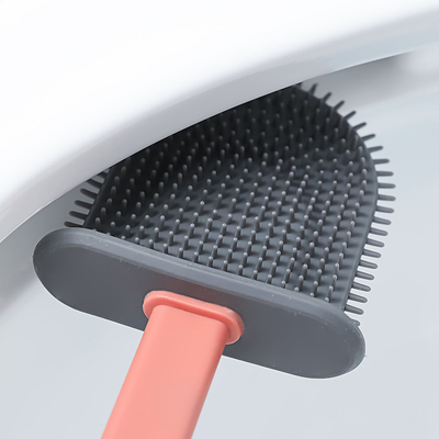 Escova plástica do toalete do silicone dos produtos dos multi eletrodomésticos bonitos da cor com suporte
