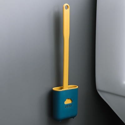 Escova plástica do toalete do silicone dos produtos dos multi eletrodomésticos bonitos da cor com suporte