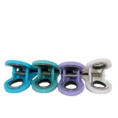 Grampos magnéticos plásticos coloridos dos PP TPR do saco para o refrigerador 3 polegadas