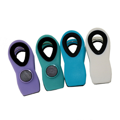 Grampos magnéticos plásticos coloridos dos PP TPR do saco para o refrigerador 3 polegadas