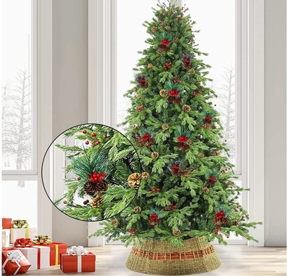 Agulhas artificiais do pinho do fruto vermelho do PVC para Mini Christmas Tree Ornaments