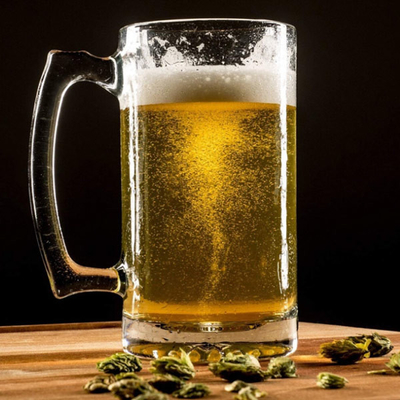 Cerveja personalizada Stein Glass Mug With Handle da extra grande 35 onças
