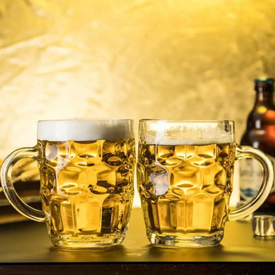 Grandes copos bebendo feitos sob encomenda plásticos Dimple Stein Beer Mugs com punho 20oz