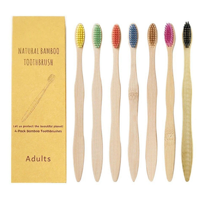 Cerdas macias da escova de dentes de bambu biodegradável natural do carvão vegetal