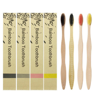 Cerdas macias da escova de dentes de bambu biodegradável natural do carvão vegetal