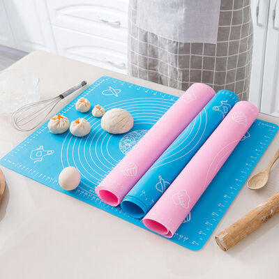 Não esteira de cozimento da vara com pastelaria Mat Dough Rolling Mat do silicone das medidas