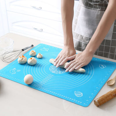 Não esteira de cozimento da vara com pastelaria Mat Dough Rolling Mat do silicone das medidas