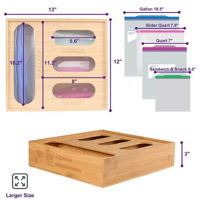 Organizador Ziplock Dispenser For Drawer do saco da roupa