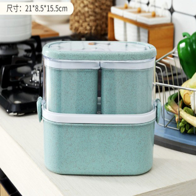 Estilo japonês da caixa sustentável de Straw Plastic Multi Compartment Lunch do trigo