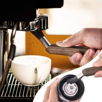 Moedor de café natural Cleaning Brush For do café da madeira da noz Barista