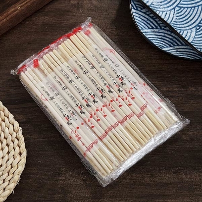 Hashis de bambu descartáveis dos utensílios da cozinha de 50 pares empacotados individualmente