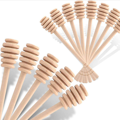 Utensílios de bambu Honey Sticks Dipper de madeira da cozinha do favo de mel de 3 polegadas