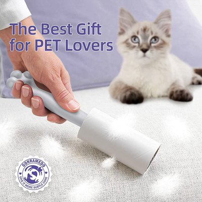 O rolo pegajoso plástico de Cat Paw Shaped Lint Remover Roller para a roupa cobre bancos de carro